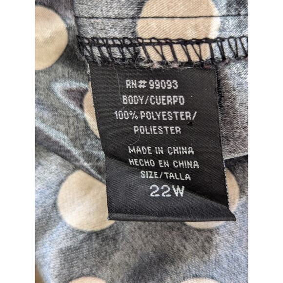 NWOT! DANA KAY! SHANTUNG-LOOK BLACK AND GOLD POLKA DOTTED SHEATH DRESS! SZ 22W - Picture 7 of 9